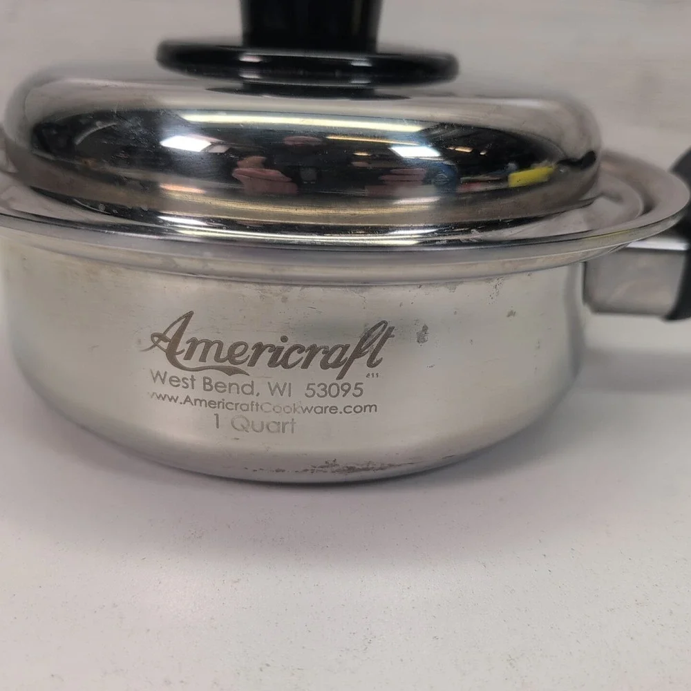 Kitchen Craft by West Bend 1‎ qt. Stainless Steel Saucepan with Steam Vent Lid.